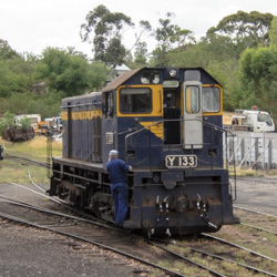 Shunter riding the boards